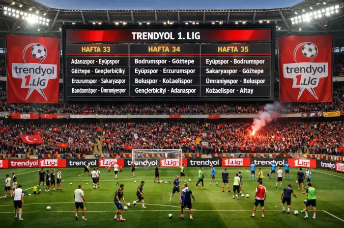 Trendyol 1. Lig’in 33, 34 ve 35. Haftalarında Oynanacak Maçlar Belirlendi